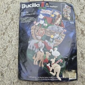 Bucilla Christmas Stocking Kit Noah's Ark Felt Applique No. 83662